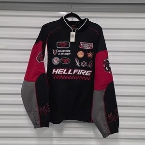 Stranger Things Hellfire Club Motorcycle Jacket Unisex 2X NWT (F)